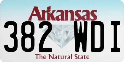 AR license plate 382WDI