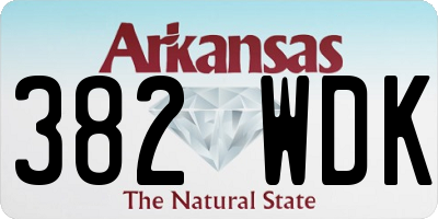 AR license plate 382WDK