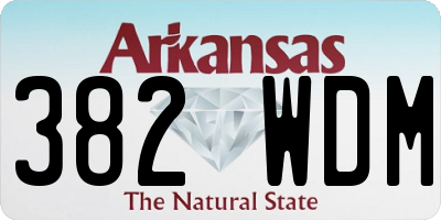 AR license plate 382WDM