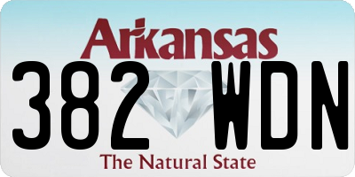 AR license plate 382WDN