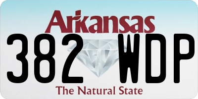 AR license plate 382WDP