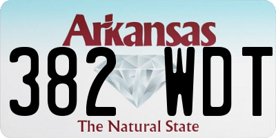 AR license plate 382WDT