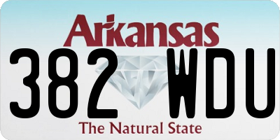 AR license plate 382WDU