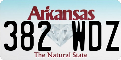 AR license plate 382WDZ