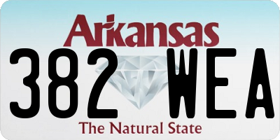 AR license plate 382WEA