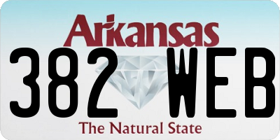 AR license plate 382WEB