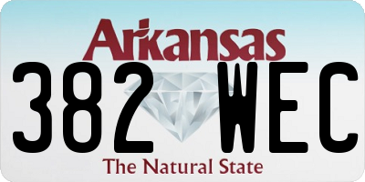 AR license plate 382WEC