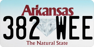 AR license plate 382WEE