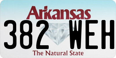 AR license plate 382WEH
