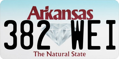 AR license plate 382WEI