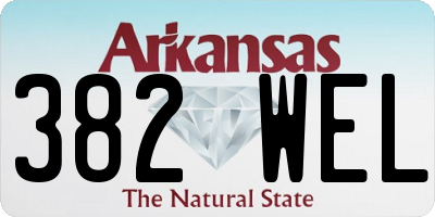 AR license plate 382WEL