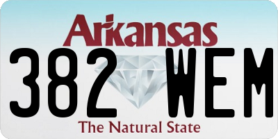 AR license plate 382WEM