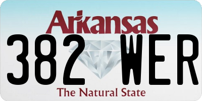 AR license plate 382WER