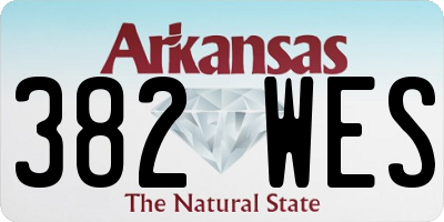 AR license plate 382WES