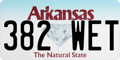 AR license plate 382WET