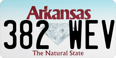 AR license plate 382WEV