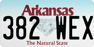 AR license plate 382WEX