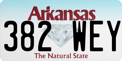 AR license plate 382WEY