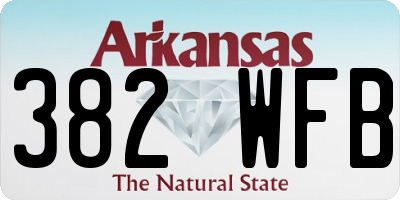 AR license plate 382WFB
