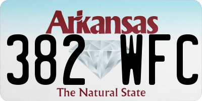AR license plate 382WFC