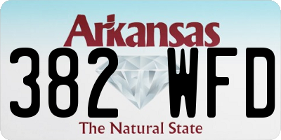 AR license plate 382WFD
