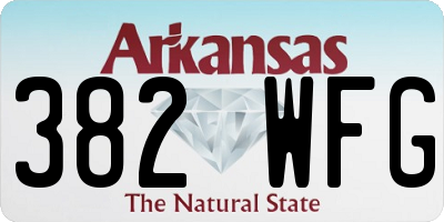 AR license plate 382WFG