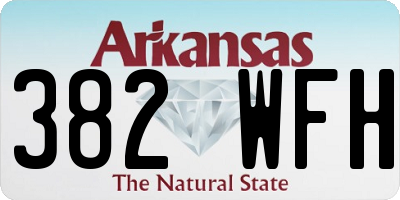 AR license plate 382WFH