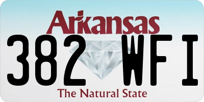 AR license plate 382WFI