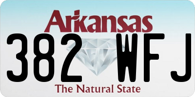 AR license plate 382WFJ