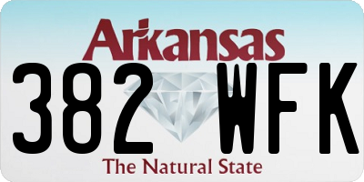 AR license plate 382WFK