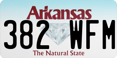 AR license plate 382WFM