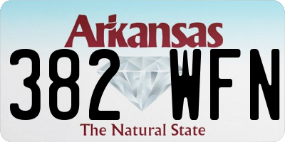 AR license plate 382WFN