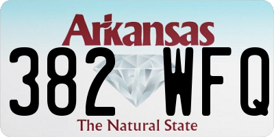 AR license plate 382WFQ
