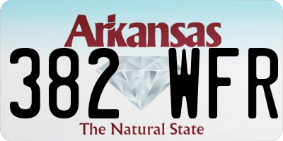 AR license plate 382WFR