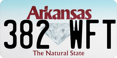 AR license plate 382WFT