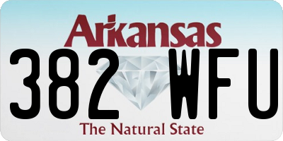 AR license plate 382WFU