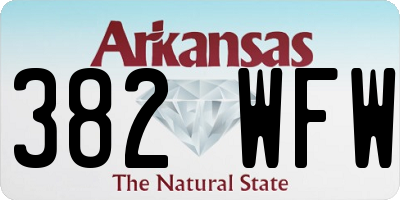 AR license plate 382WFW