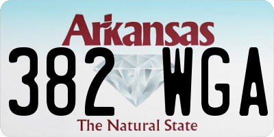 AR license plate 382WGA