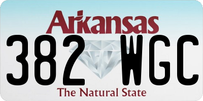 AR license plate 382WGC