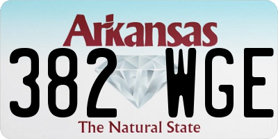 AR license plate 382WGE