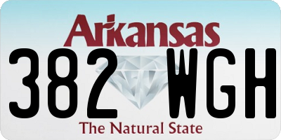 AR license plate 382WGH