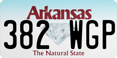 AR license plate 382WGP