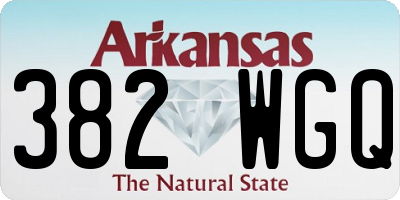 AR license plate 382WGQ