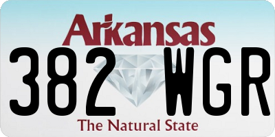 AR license plate 382WGR