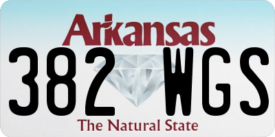 AR license plate 382WGS