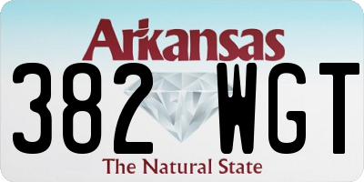 AR license plate 382WGT