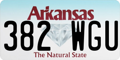 AR license plate 382WGU