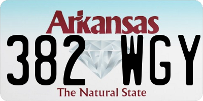 AR license plate 382WGY