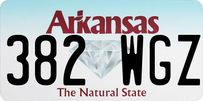 AR license plate 382WGZ