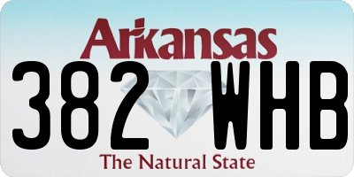 AR license plate 382WHB